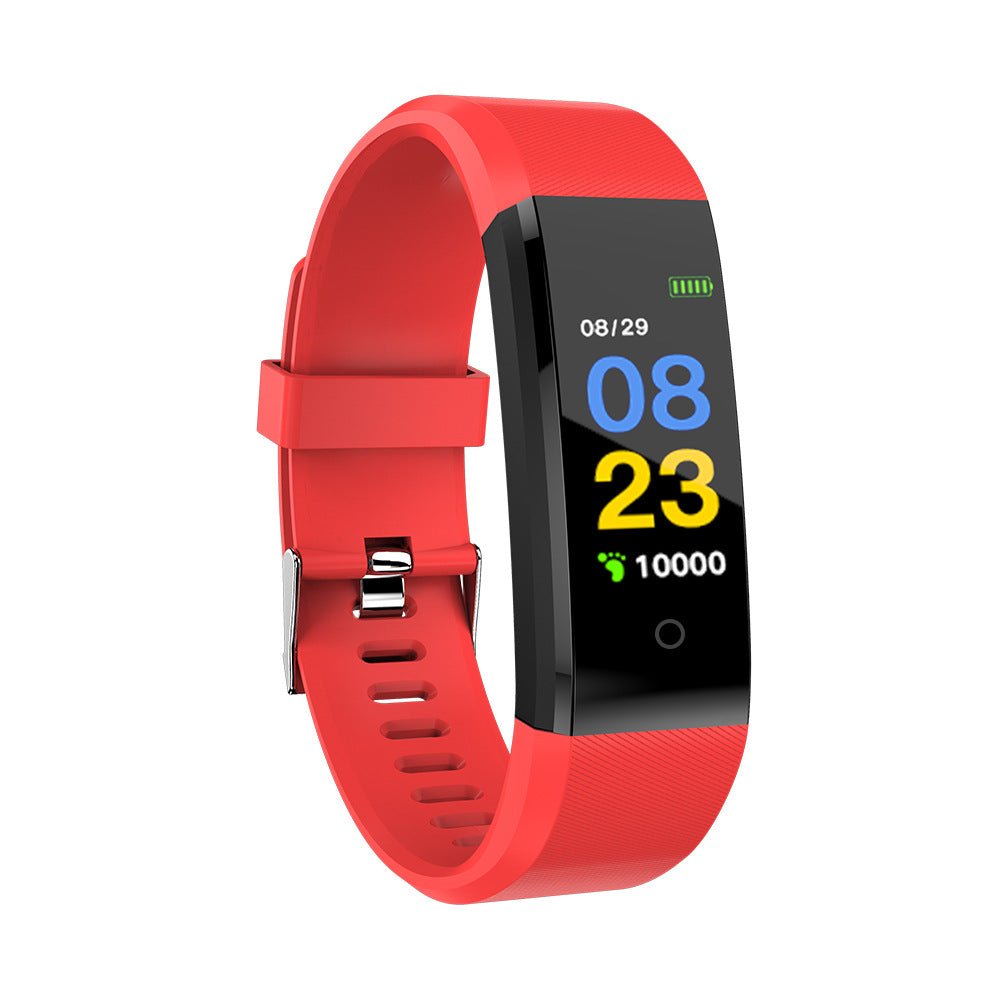 Bracelet Intelligente Écran Couleur 115plus pour Suivi Activité, Fréquence Cardiaque, Pression Sanguine, Contrôle Musique à Distance - IVOIRART.COM