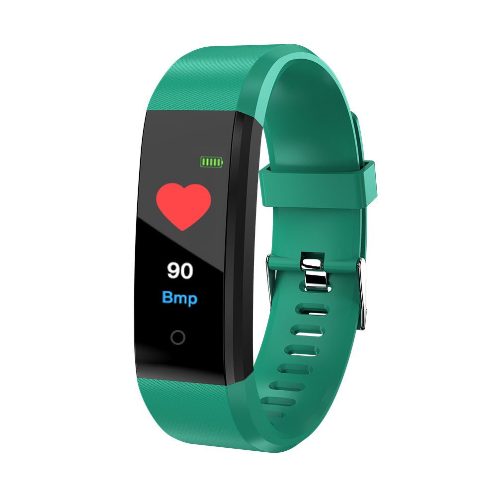 Bracelet Intelligente Écran Couleur 115plus pour Suivi Activité, Fréquence Cardiaque, Pression Sanguine, Contrôle Musique à Distance - IVOIRART.COM