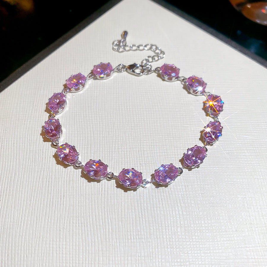 Bracelet jonc coréen en zircone diamantée délicat et chic pour poignet polyvalent - IVOIRART.COM