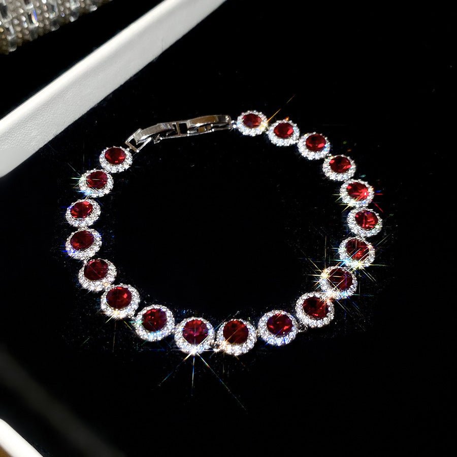 Bracelet jonc coréen en zircone diamantée délicat et chic pour poignet polyvalent - IVOIRART.COM