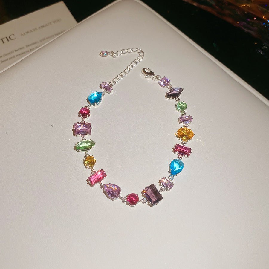 Bracelet jonc coréen en zircone diamantée délicat et chic pour poignet polyvalent - IVOIRART.COM