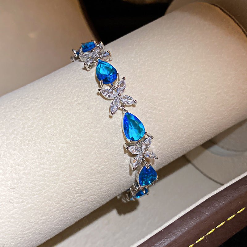 Bracelet jonc minimaliste coréen losange zirconia — style INS et raffiné - IVOIRART.COM