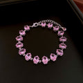 Bracelet jonc plaqué 18K à boucle ovale en zircone, style vintage luxe premium US - IVOIRART.COM