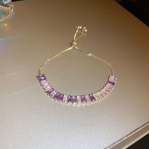 Bracelet jonc plaqué 18K à boucle ovale en zircone, style vintage luxe premium US - IVOIRART.COM