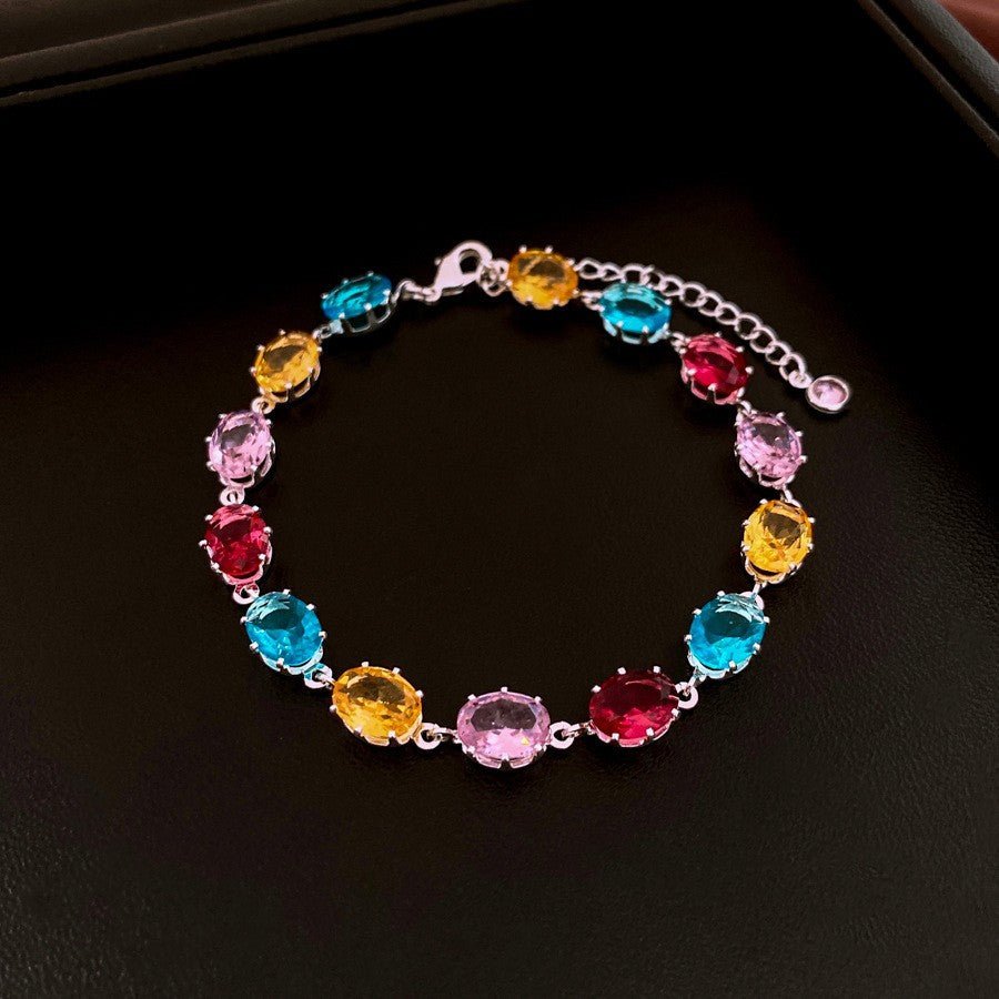 Bracelet Jonc Vintage 18K Plaqué Or Boucle Ovale CZ - Luxe Dainty Femme Élégante! - IVOIRART.COM