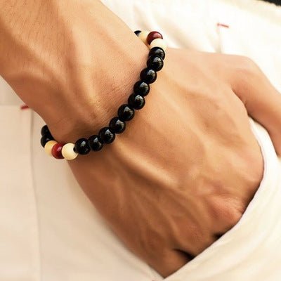 Bracelet mode homme femme pierres naturelles équilibre énergie perles charme - IVOIRART.COM