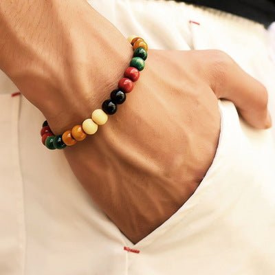 Bracelet mode homme femme pierres naturelles équilibre énergie perles charme - IVOIRART.COM