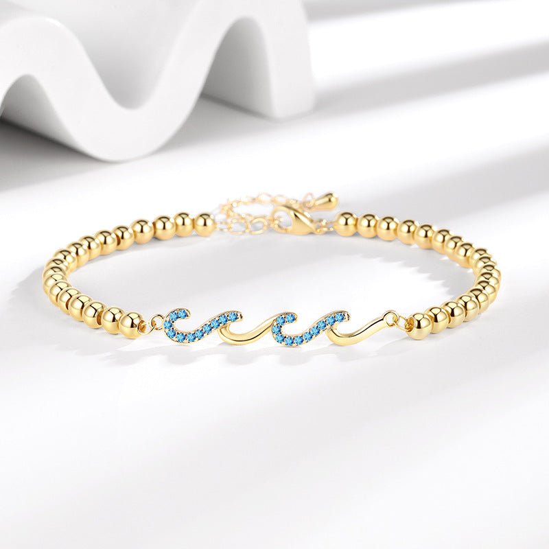 Bracelet Ondulé Sertie de Diamants pour Femmes, Élégance et Raffinement - IVOIRART.COM