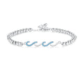 Bracelet Ondulé Sertie de Diamants pour Femmes, Élégance et Raffinement - IVOIRART.COM