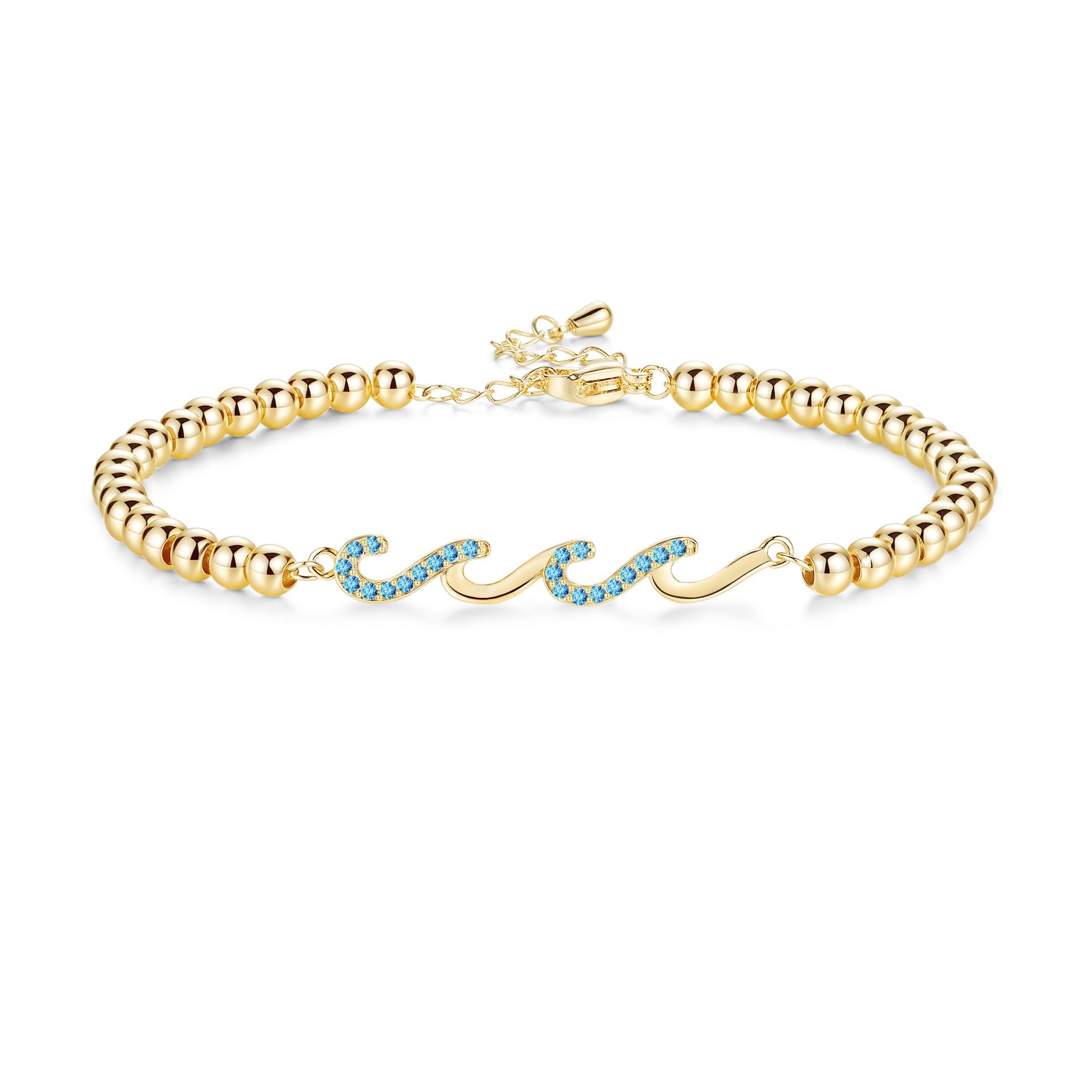 Bracelet Ondulé Sertie de Diamants pour Femmes, Élégance et Raffinement - IVOIRART.COM