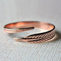 Bracelet Rétro en Cuivre avec Motif Feuille pour Style Vintage Élégant - IVOIRART.COM