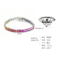 Bracelet Tennis Arc-en-Ciel 5mm en Argent Sterling S925 Plaqué Platine 7,5g avec Coffret Cadeau - IVOIRART.COM