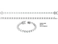 Bracelet Tennis en Argent Sterling S925 avec Moissanite Poire 6x4mm D VVS1 16-18-20cm Platine Certifié GRA Coffret Cadeau - IVOIRART.COM