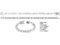 Bracelet Tennis en Argent Sterling S925 Moissanite Tailles Mixtes D VVS1 Certifié GRA 16-18-20cm Plaqué Platine Coffret Cadeau - IVOIRART.COM