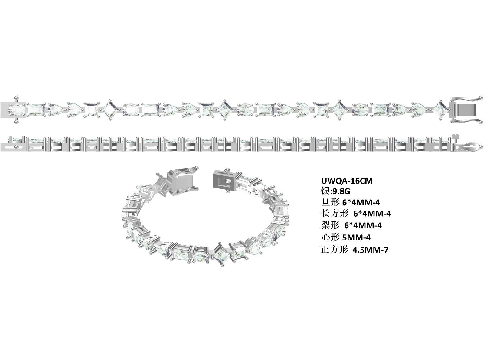 Bracelet Tennis en Argent Sterling S925 Moissanite Tailles Mixtes D VVS1 Certifié GRA 16-18-20cm Plaqué Platine Coffret Cadeau - IVOIRART.COM