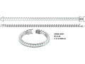 Bracelet tennis moissanite ovale 6x4 mm S925 argent sterling D VVS1 platine 16-18-20 cm - IVOIRART.COM