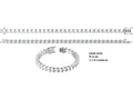 Bracelet Tennis Moissanite Taille Princesse 4,5x4,5 mm Argent Sterling S925, Couleur D VVS1, 16-18-20cm, Plaqué Platine, Certifié GRA, Coffret Cadeau - IVOIRART.COM