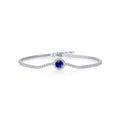 Bracelet tennis S925 argent sterling 6,5mm rubis saphir émeraude plaqué platine. - IVOIRART.COM