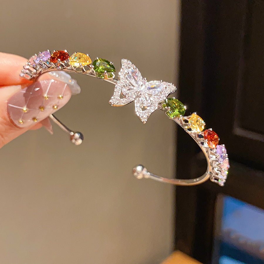 Bracelet vintage européen serti de zircon — élégance française intemporelle chic! - IVOIRART.COM