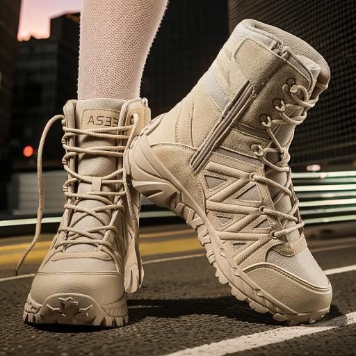 Breathable Leather Hiking Boots High-top Outdoor Climbing Shoes And Rugged Work Boots For The Wildernes - IVOIRART.COM