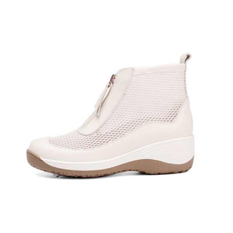 Breathable Summer Ankle Boots Soft-soled Casual Womens Pumps - IVOIRART.COM