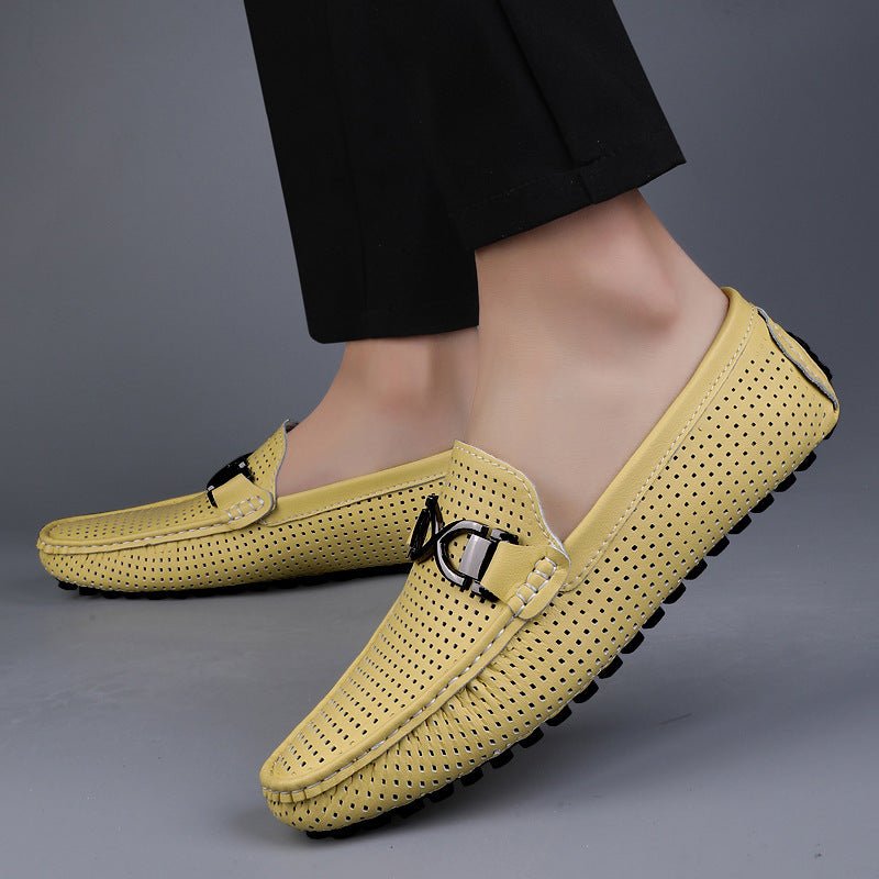 Breathable Thin Soft Bottom Soft Leather Men's Sandals - IVOIRART.COM