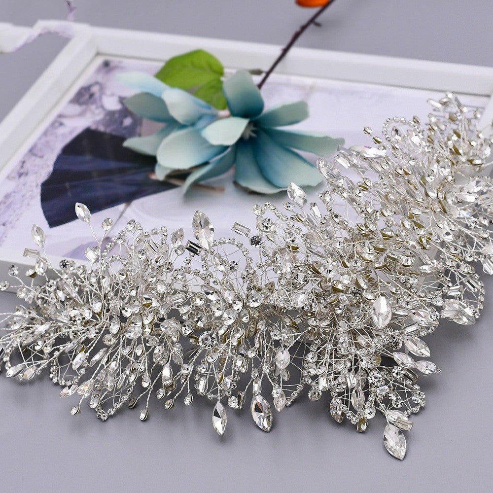 Bridal Tiara Wedding Crystal Crown Handmade Accessories - IVOIRART.COM