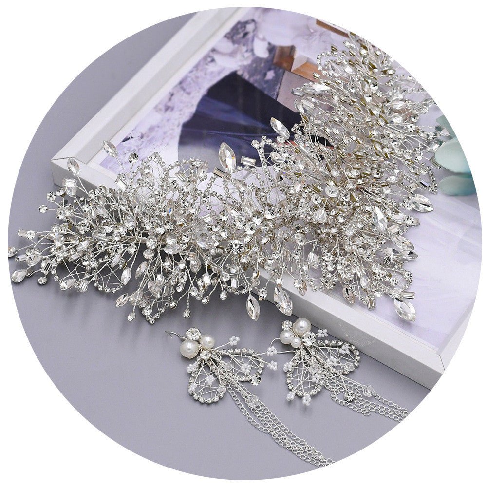 Bridal Tiara Wedding Crystal Crown Handmade Accessories - IVOIRART.COM
