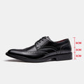 British Lace Up Block Chaussures cuir véritable semelle bois-rubber antidérapant - IVOIRART.COM