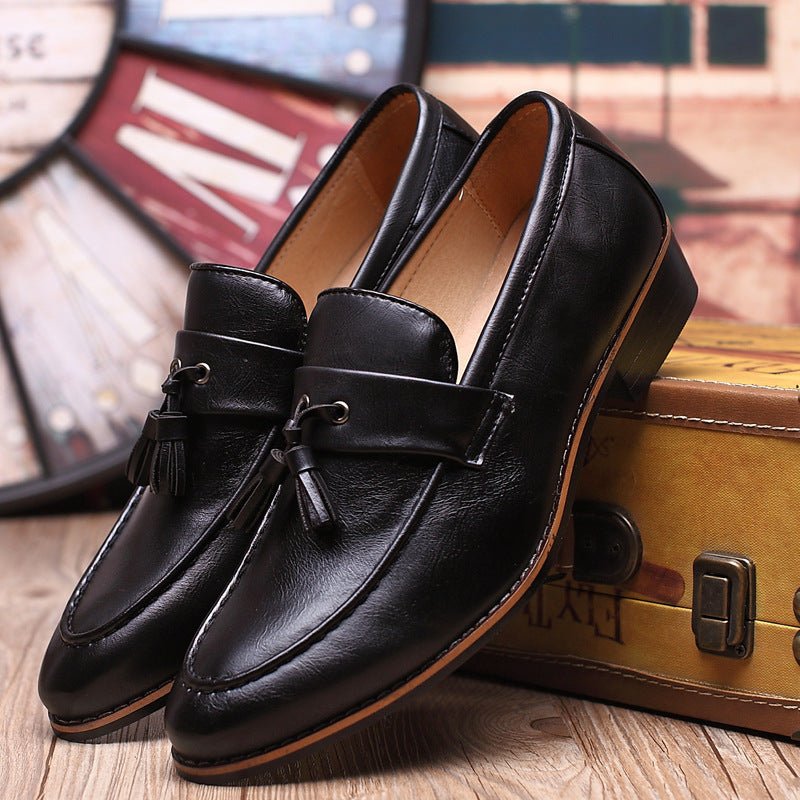 British Retro Slip-on Tassel Loafers Men's Casual - IVOIRART.COM