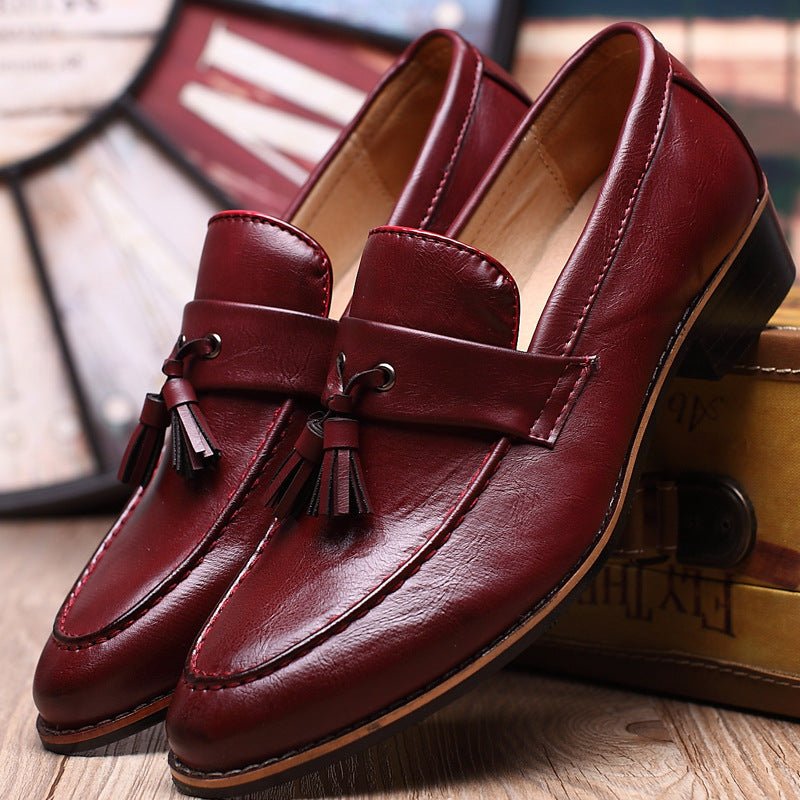 British Retro Slip-on Tassel Loafers Men's Casual - IVOIRART.COM