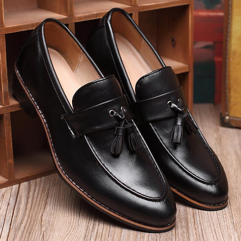 British Retro Slip-on Tassel Loafers Men's Casual - IVOIRART.COM
