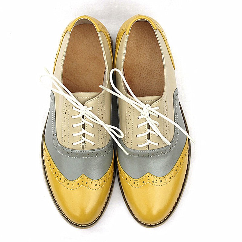 British Style Shoes Oxford Shoes Brock Women's Shoes Flat Shoes - IVOIRART.COM