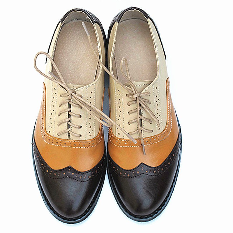 British Style Shoes Oxford Shoes Brock Women's Shoes Flat Shoes - IVOIRART.COM