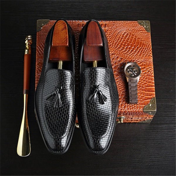 Britstar Squared Loafers mocassins plats en PU semelle caoutchouc confortables! - IVOIRART.COM