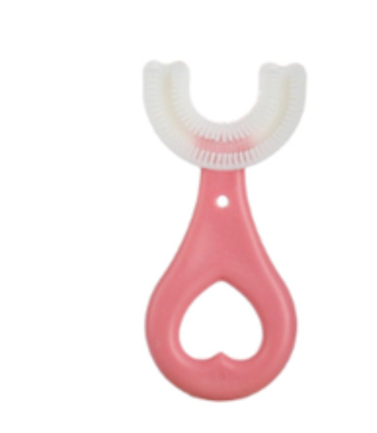 Brosse à dents souple en caoutchouc alimentaire forme en U pour enfants, 2-12 ans - IVOIRART.COM