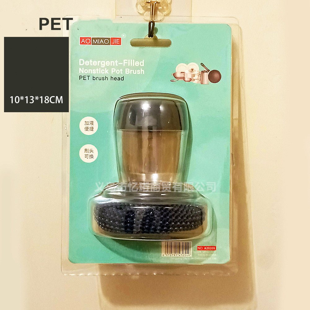 Brosse à Main avec Distribution de Savon pour Cuisine - Outil Nettoyant Poussoir 80 caractères - IVOIRART.COM