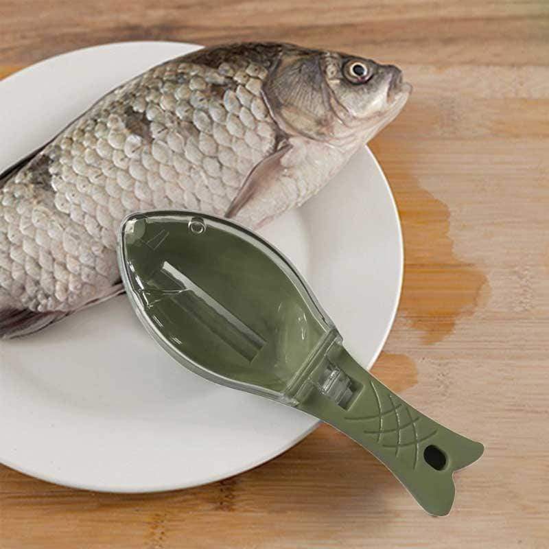 Brosse Écailleur pour Poisson avec Nettoyage Rapide, Grattoir Peau et Couteau - IVOIRART.COM