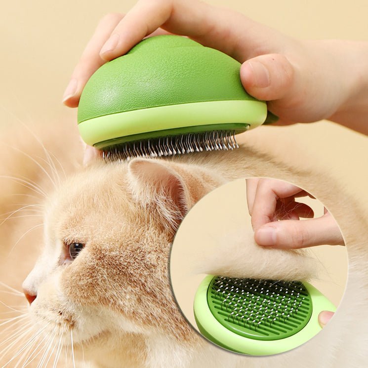 Brosse pour chat et chien enlève poils forme avocat, outil toilettage acier inox - IVOIRART.COM