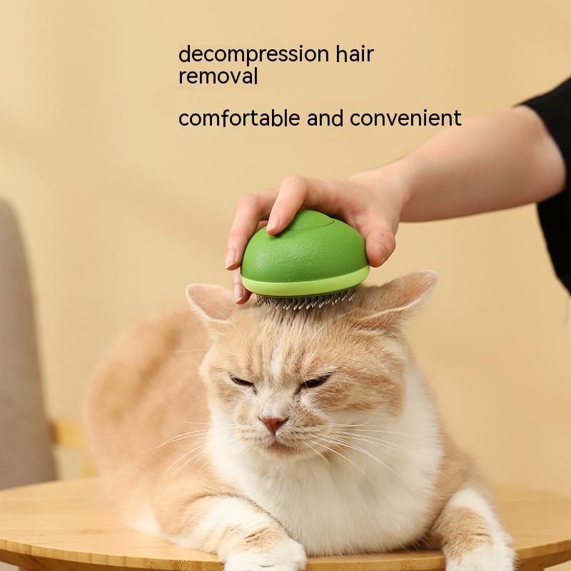 Brosse pour chat et chien enlève poils forme avocat, outil toilettage acier inox - IVOIRART.COM