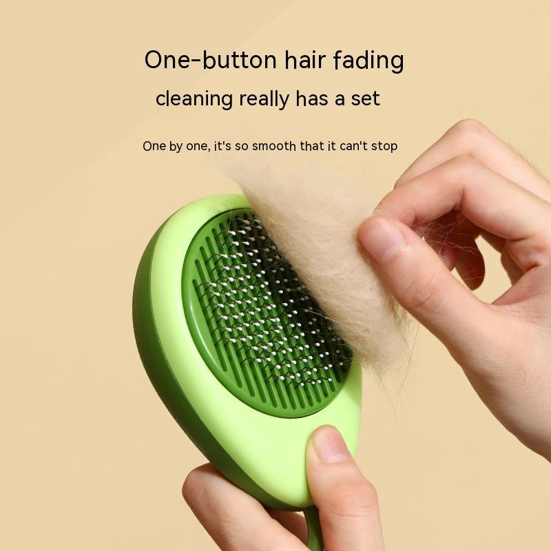 Brosse pour chat et chien enlève poils forme avocat, outil toilettage acier inox - IVOIRART.COM
