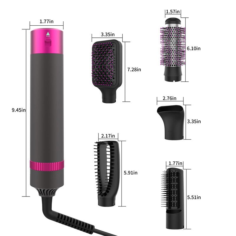 Brosse Soufflante Professionnelle 5-en-1 Sèche-Cheveux et Lisseur Automatique - IVOIRART.COM