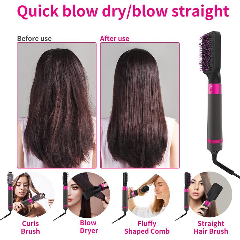 Brosse Soufflante Professionnelle 5-en-1 Sèche-Cheveux et Lisseur Automatique - IVOIRART.COM