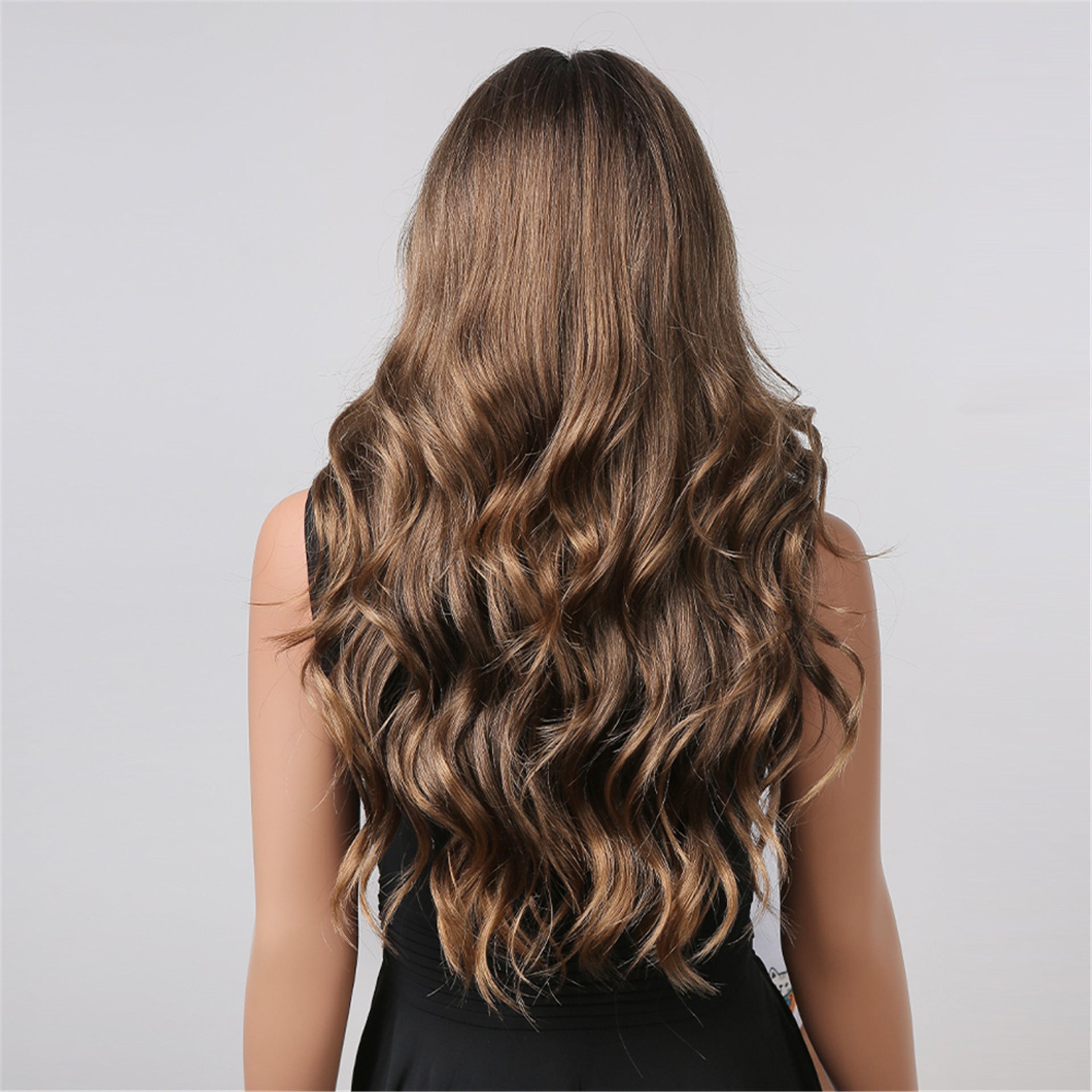 Brown Long Curly Hair European And American Wig - IVOIRART.COM