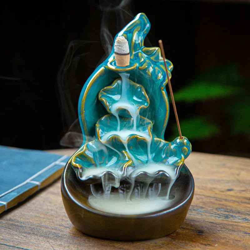 Brûleur d'encens à reflux en céramique décoration créative gourde aromathérapie - IVOIRART.COM