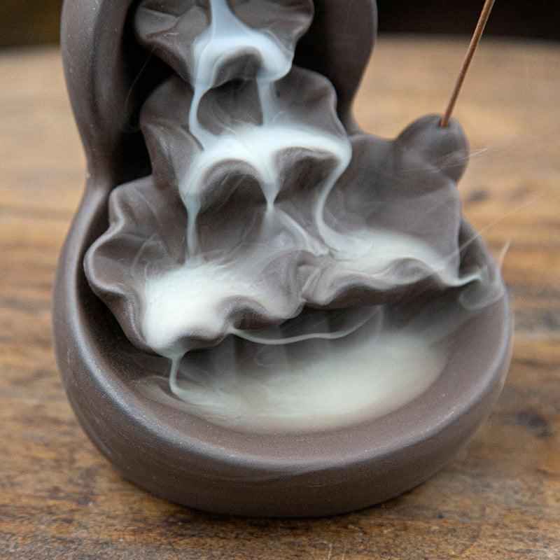 Brûleur d'encens à reflux en céramique décoration créative gourde aromathérapie - IVOIRART.COM
