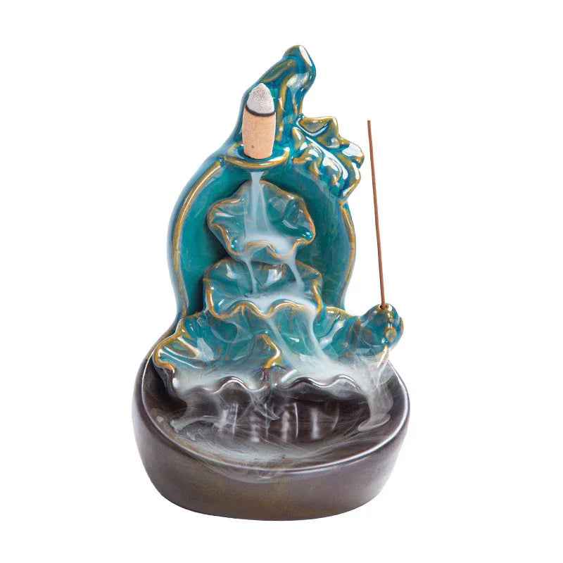 Brûleur d'encens à reflux en céramique décoration créative gourde aromathérapie - IVOIRART.COM