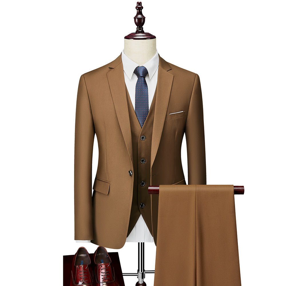 Business Casual Men's Korean Slim Suit - IVOIRART.COM