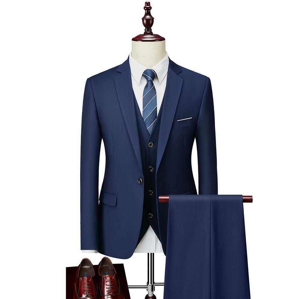 Business Casual Men's Korean Slim Suit - IVOIRART.COM