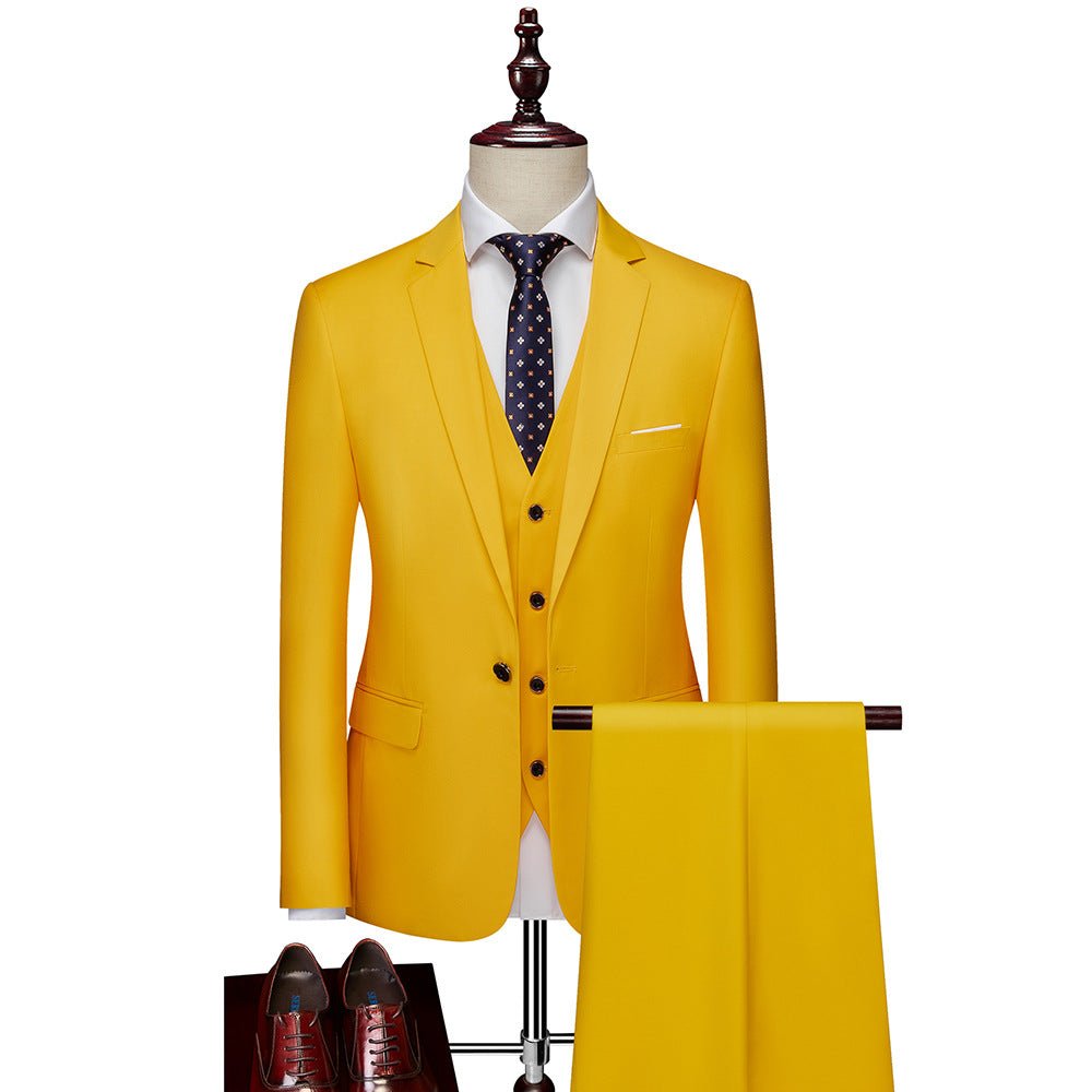 Business Casual Men's Korean Slim Suit - IVOIRART.COM
